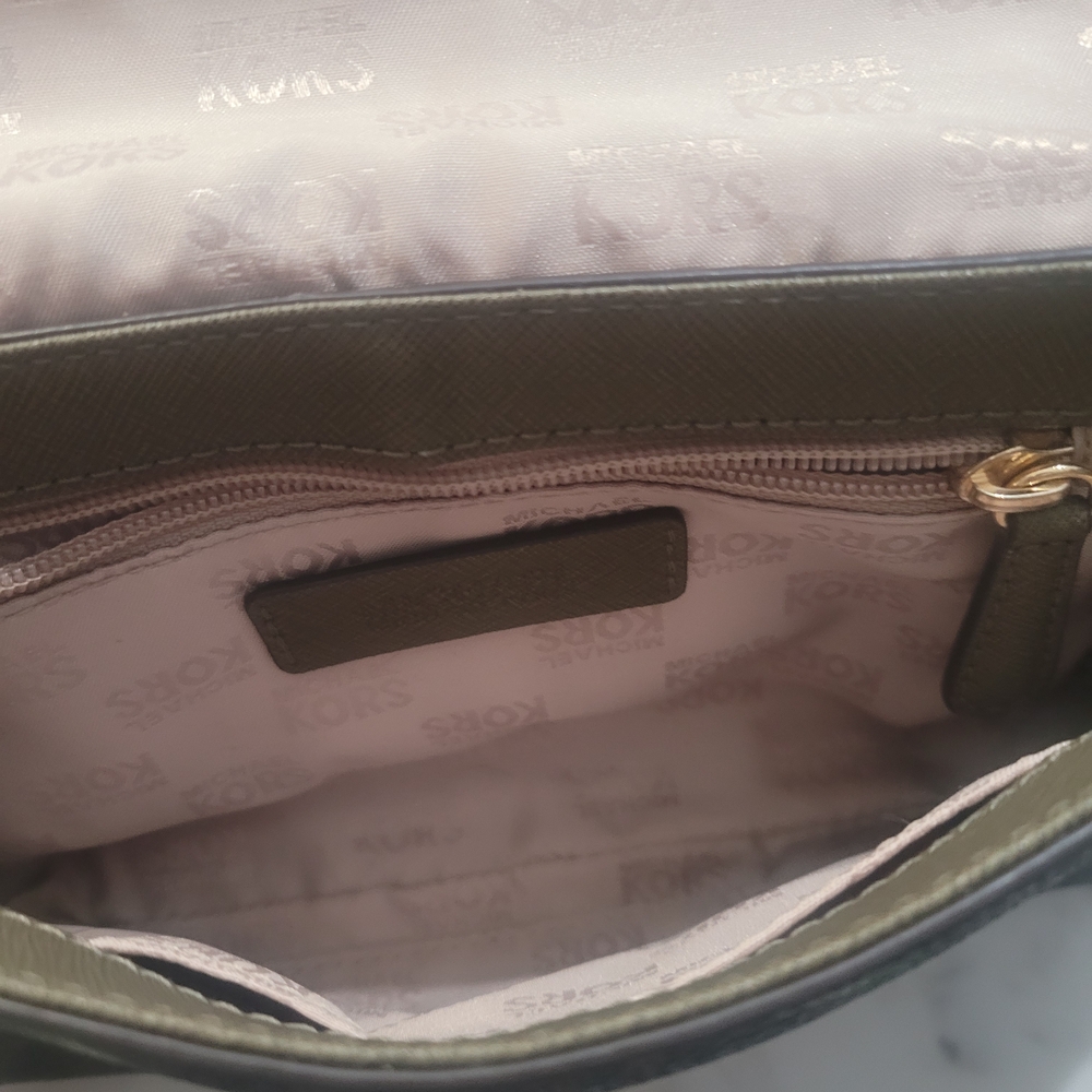 Michael Kors Green and Brown Shoulder Bag - Picture 4 of 5